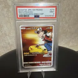 PSA9 Red's Pikachu #270 Japanese Pokemon Center 20th Anniversary Promo - Image 1