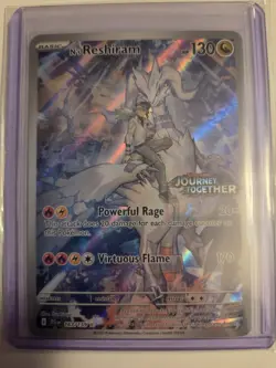 N’s Reshiram Stamped IR Pokemon Journey Together #167/159 Near Mint Box Topper - Image 1