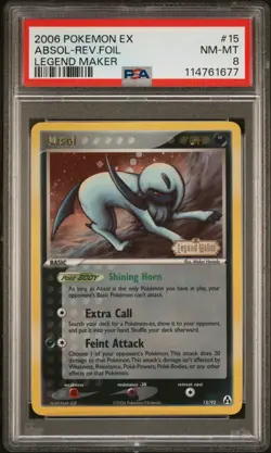 2006 POKEMON EX LEGEND MAKER ABSOL #15 REVERSE PSA 8 NM #114761677 - Image 1