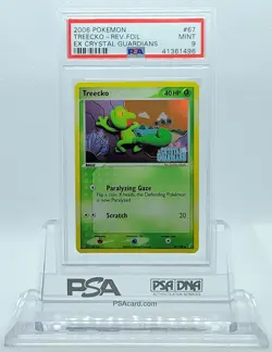 POKEMON EX CRYSTAL GUARDIANS TREECKO #67 REVERSE HOLO FOIL PSA 9 MINT #41361496 - Image 2