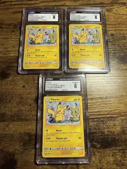 CGC Pokemon TCG Pikachu SM162 Sm Black Star Team Up Promo Holo Lot #11 - Image 1