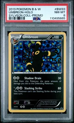2013 POKEMON BLACK STAR PROMO UMBREON #BW93 HOLO PSA 8 NM-MT #110495665 - Image 1