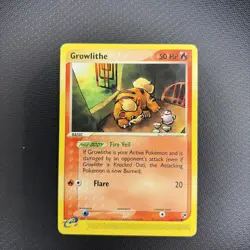 Growlithe - 65/100 EX Sandstorm 2003 - E Reader - Pokemon LP COMBINED POSTAGE - Image 1