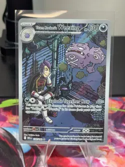 Pokemon Team Rocket's Weezing 199/182 Sv10 Destined Rivals Illustration Rare Ho… - Image 1