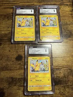 CGC Pokemon TCG Pikachu SM162 Sm Black Star Team Up Promo Holo Lot #10 - Image 1