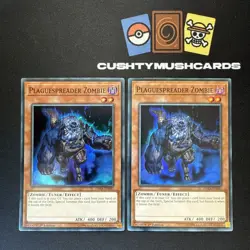 YUGIOH PLAGUESPREADER ZOMBIE SUPER RARE DASA-EN041 1ST EDITION X2 - Image 1