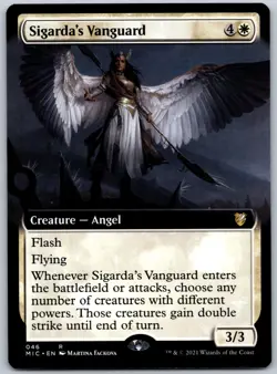 Sigarda's Vanguard (Extended Art) R Commander: Innistrad: Midnight Hunt 46 NM - Image 1