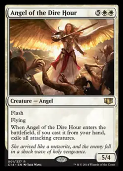 1x Angel of the Dire Hour Light Play, English Commander 2014 MTG Magic - Image 1