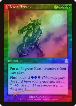 Beast Attack FOIL Odyssey PLD Green Uncommon MAGIC GATHERING CARD ABUGames - Image 1