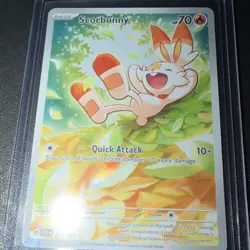 Pokemon TCG Scorbunny Full Art Holo Card 225/217 ASC Basic 70 HP 10+ ATK - Image 2