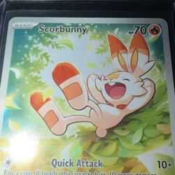 Pokemon TCG Scorbunny Full Art Holo Card 225/217 ASC Basic 70 HP 10+ ATK - Image 3