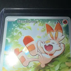Pokemon TCG Scorbunny Full Art Holo Card 225/217 ASC Basic 70 HP 10+ ATK - Image 4