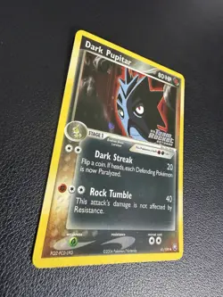 Pokemon TCG Dark Pupitar EX Team Rocket Returns 41 Reverse Holo Uncommon NM/LP - Image 3