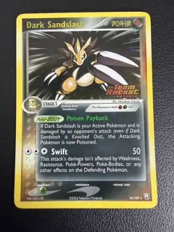 Pokemon TCG Dark Sandslash EX Team Rocket Returns 18 Reverse Holo Rare NM/LP - Image 1