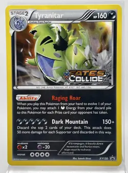 Tyranitar XY130 Pokemon Card 2016 Black Star Promo LP Stamped Fates Collide - Image 1