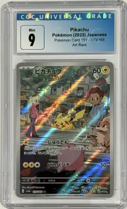 2023 Pokemon Japanese 151 Pikachu Art Rare 173/165 CGC 9 Mint - Image 1