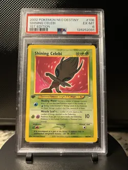 Pokemon Shining Celebi Neo Destiny Secret Rare 1st Edition Holo 106/105 PSA 6 - Image 1