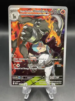🔥Pokemon TCG Team Rockets Houndoom Illustration Rare 191/182 Destined Rivals NM - Image 1