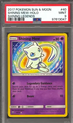 Pokemon Shining Legends Shining Mew 40/73 PSA 9 - Image 1