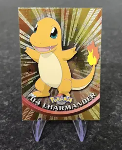 1999 Topps Pokemon Rainbow Foil #04 Charmander Holo Series 1 NM - Image 1