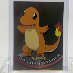 Pokemon TCG Topps Charmander #04 Holo Blue Logo LP - Image 1