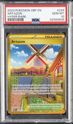 2023 POKEMON OBF EN-OBSIDIAN FLAMES HYPER RARE #229 ARTAZON PSA 10 - Image 1