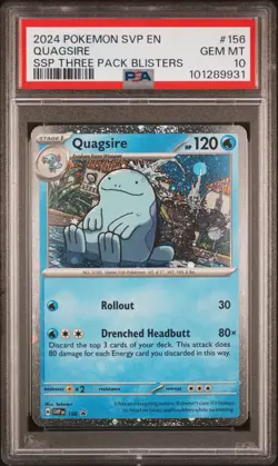 [PSA 10] Quagsire 156 Surging Sparks Three Pack Blister Promo Cosmos SVP POKEMON - Image 1