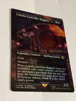 Near Mint x 1 Lobelia Sackville-Baggins (0399) - Foil - Borderless - Prerelease - Image 2