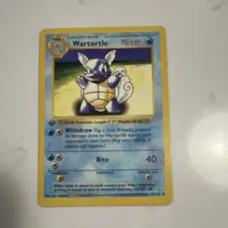 Pokemon TCG Wartortle 1st Edition Base Set Shadowless Card 42/102 70 HP Uncommon - Image 1