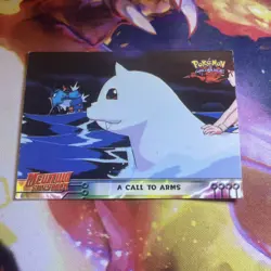 A CALL TO ARMS #16 Topps Pokemon Card Mewtwo Strikes Back Blue Logo - Image 1