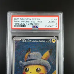 PSA 10 Pikachu with Grey Felt Hat SVP 085 Pokemon Van Gogh Graded Card - Image 2