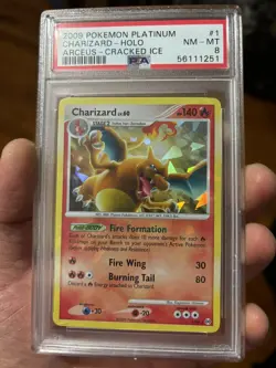Charizard 1/99 Cracked Ice Holo Pokemon 2009 Arceus Deck Exclusive PSA 8 NM-MT - Image 3