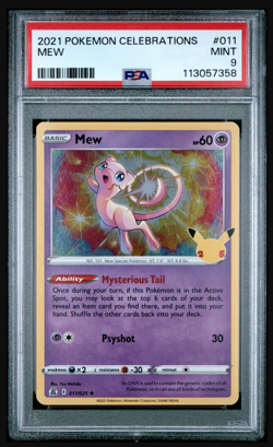 2021 Pokemon Celebrations Mew #11 /25 PSA 9 - Image 1