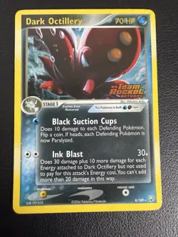 Pokemon TCG Dark Octillery EX Team Rocket Returns 8 Reverse Holo Rare EXC/LP - Image 1
