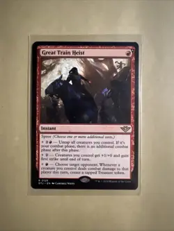 MTG Great Train Heist OTJ 0145 R NM Regular - Image 2