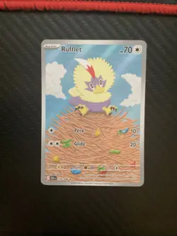Pokemon TCG Rufflet 154/086 Illustration Black Bolt, Near Mint, English Edition - Image 1