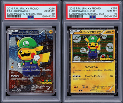 2016 Pokemon Japanese XY Promo Luigi Pikachu Special Box Sequential Set PSA 10 - Image 1