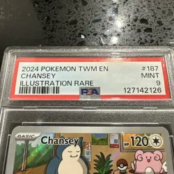Pokemon TCG Chansey Twilight Masquerade Illustration Rare Card 187/167 PSA 9 - Image 4