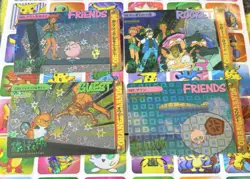 Pokemon Vintage Pocket Monsters Vending HOLO Prism (4x) Stickers 1998 Nintendo - Image 3