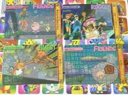Pokemon Vintage Pocket Monsters Vending HOLO Prism (4x) Stickers 1998 Nintendo - Image 4