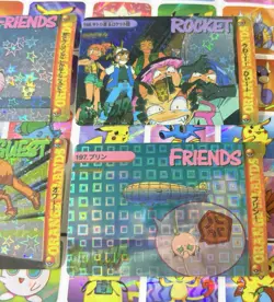 Pokemon Vintage Pocket Monsters Vending HOLO Prism (4x) Stickers 1998 Nintendo - Image 5