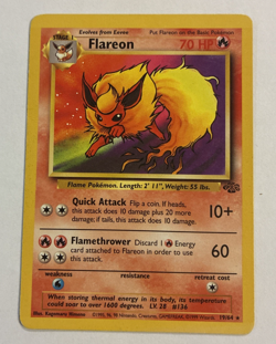 Flareon Jungle #19/64 Rare Pokemon 1999 Wizards of the Coast HP - Image 1