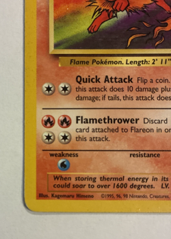 Flareon Jungle #19/64 Rare Pokemon 1999 Wizards of the Coast HP - Image 2