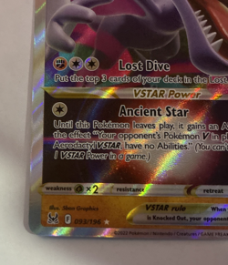 Aerodactyl VStar Ultra Rare Lost Origin (SWSH:11) #093/196 Pokemon 2022 NM - Image 2