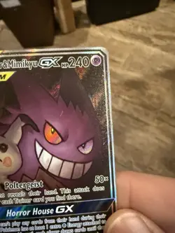 Pokemon Gengar & Mimikyu GX TAG TEAM Ultra Rare Full Art Holo SM Team Up 165/181 - Image 4