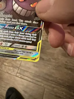 Pokemon Gengar & Mimikyu GX TAG TEAM Ultra Rare Full Art Holo SM Team Up 165/181 - Image 5