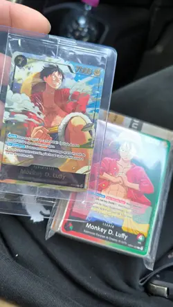 One Piece Monkey D. Luffy Japan Expo Promo p-075 Exclusive TCG Gold Foil FRENCH - Image 2