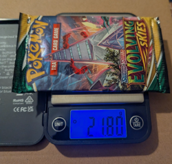Heavy 21.8 grams Evolving Skies Booster Pack + bonus card - Image 1