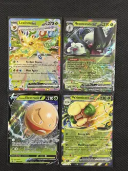 Pokemon Cards x4 Leafeon Ex Meowscarada Electrode Prismatic Promo S&V #006 #015 - Image 1