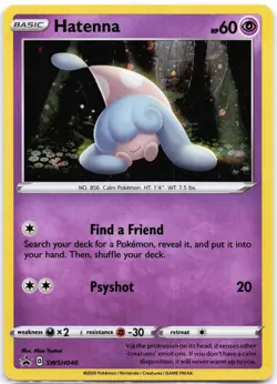 Hatenna SWSH040 SWSH: Sword & Shield Promo Cards Holo *HD SWIRL* - Image 1